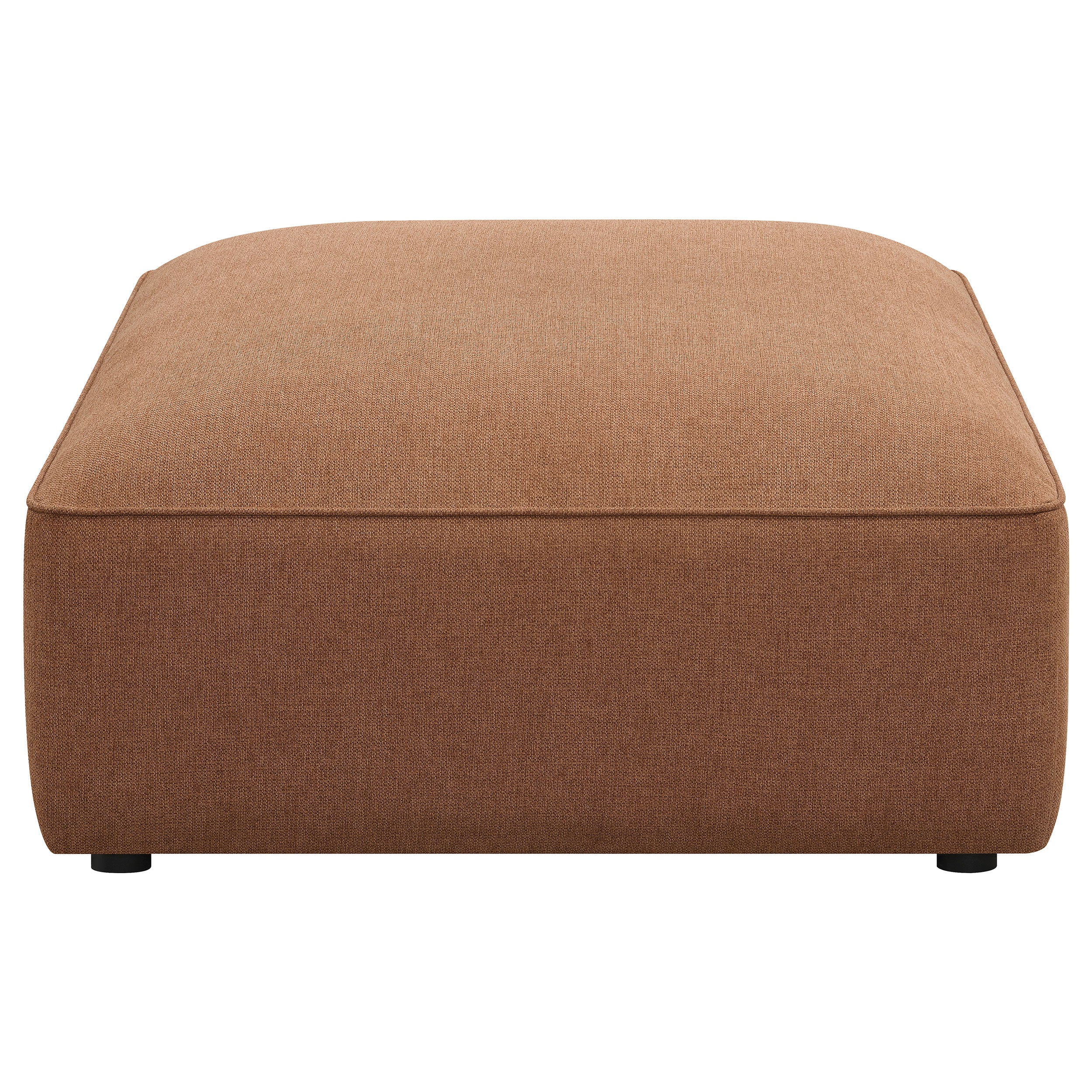 Jennifer Terracotta Square Upholstered Ottoman