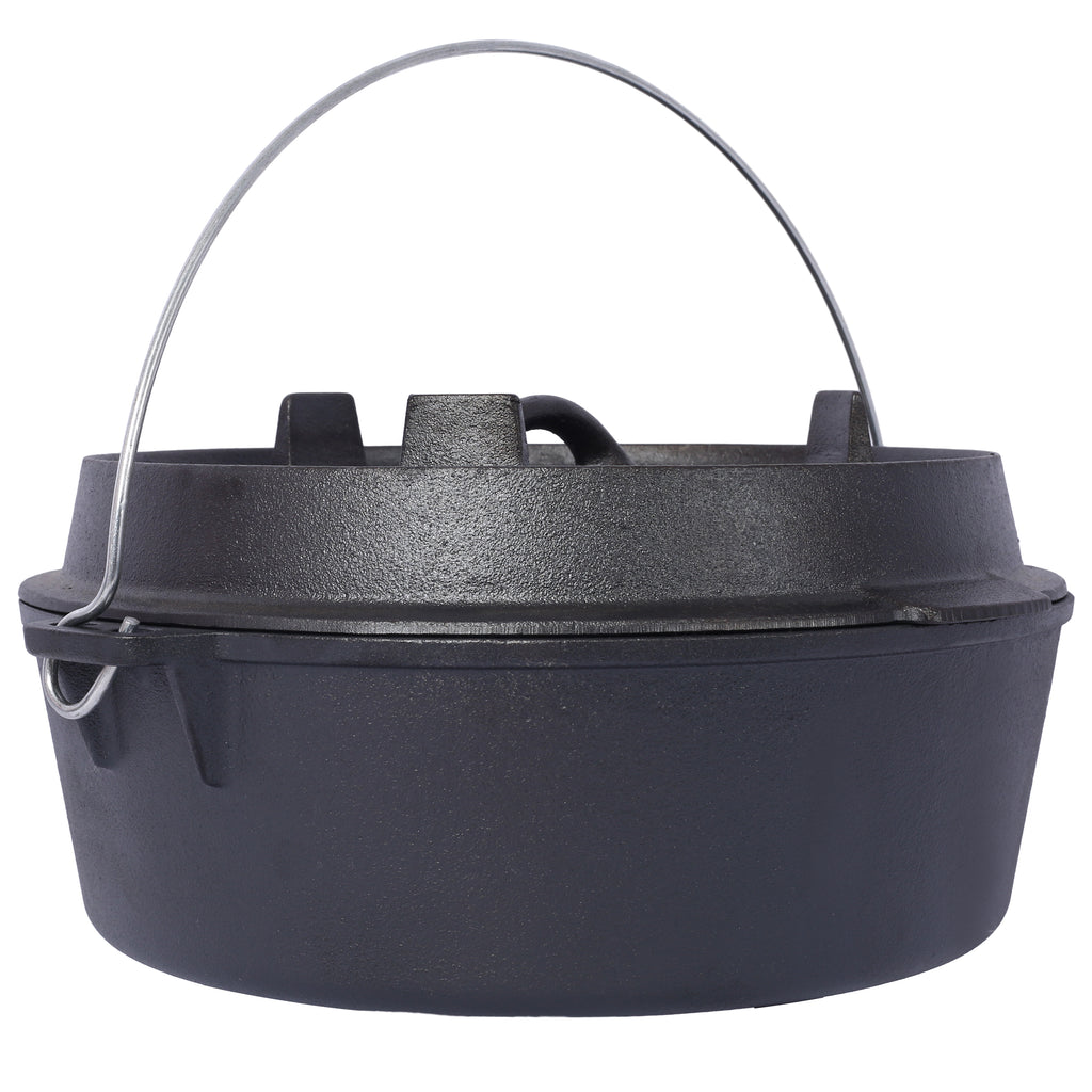 Pre-Seasoned Cast Iron Dutch Oven with Skillet Lid, 6 Quart