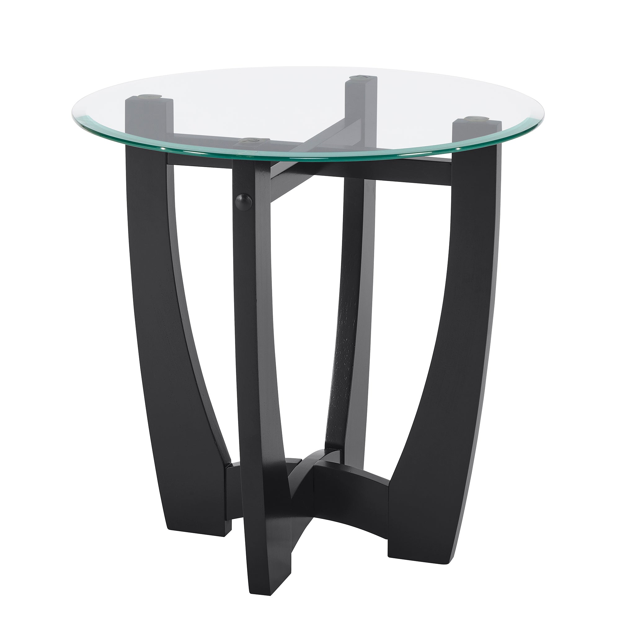 23.5 Inch Round Glass Coffee Table