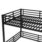 Metal Queen Over Queen Bunk Bed for Teens and Adults