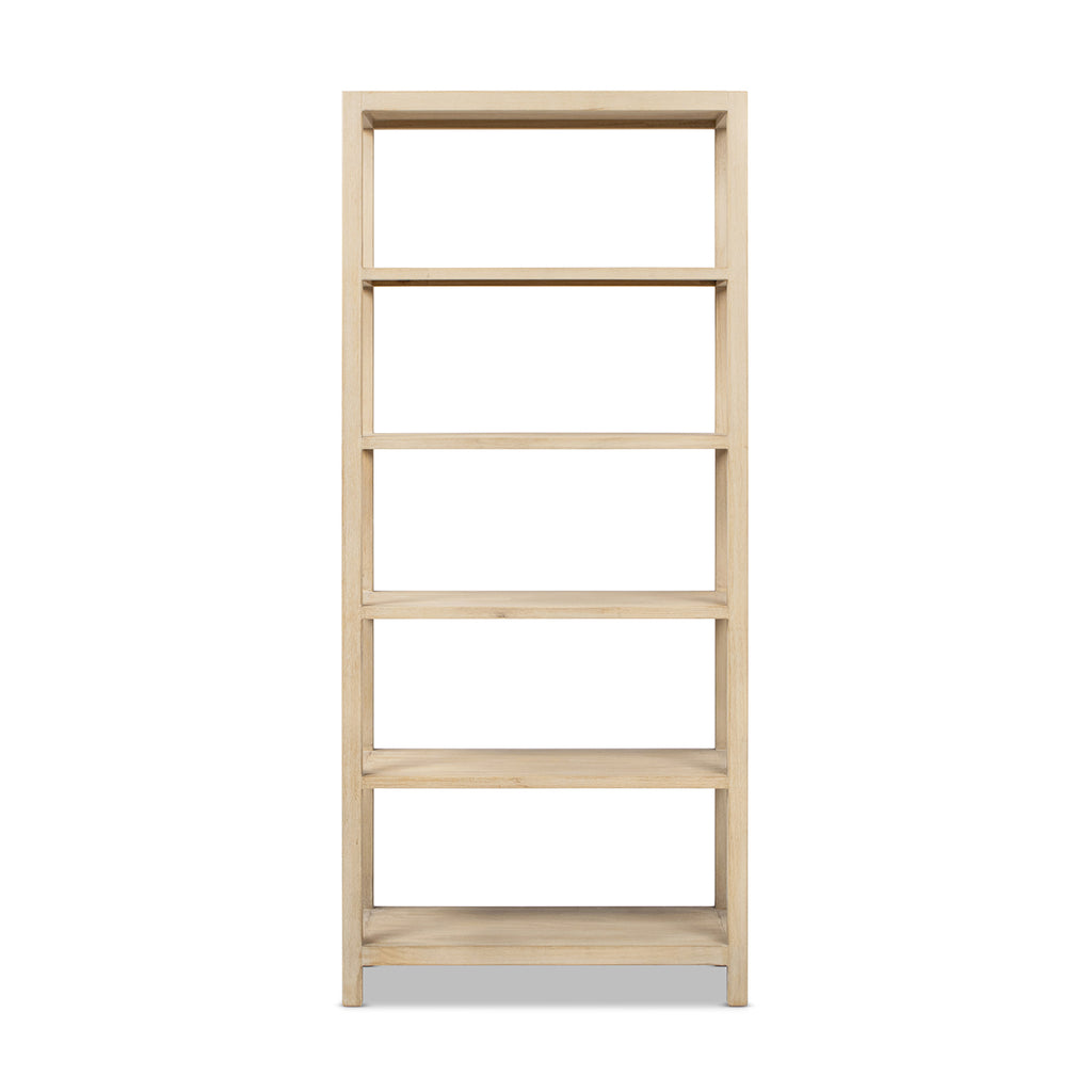Ellis 71" Reclaimed Wood 5-Shelf Open Frame Bookcase
