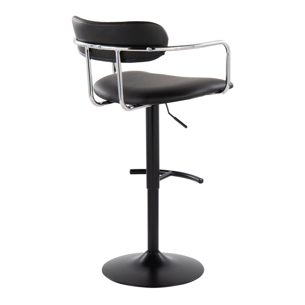 Contemporary Adjustable Height Barstool with Swivel