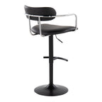 Contemporary Adjustable Height Barstool with Swivel