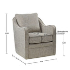 Wide Seat Swivel Arm Chair