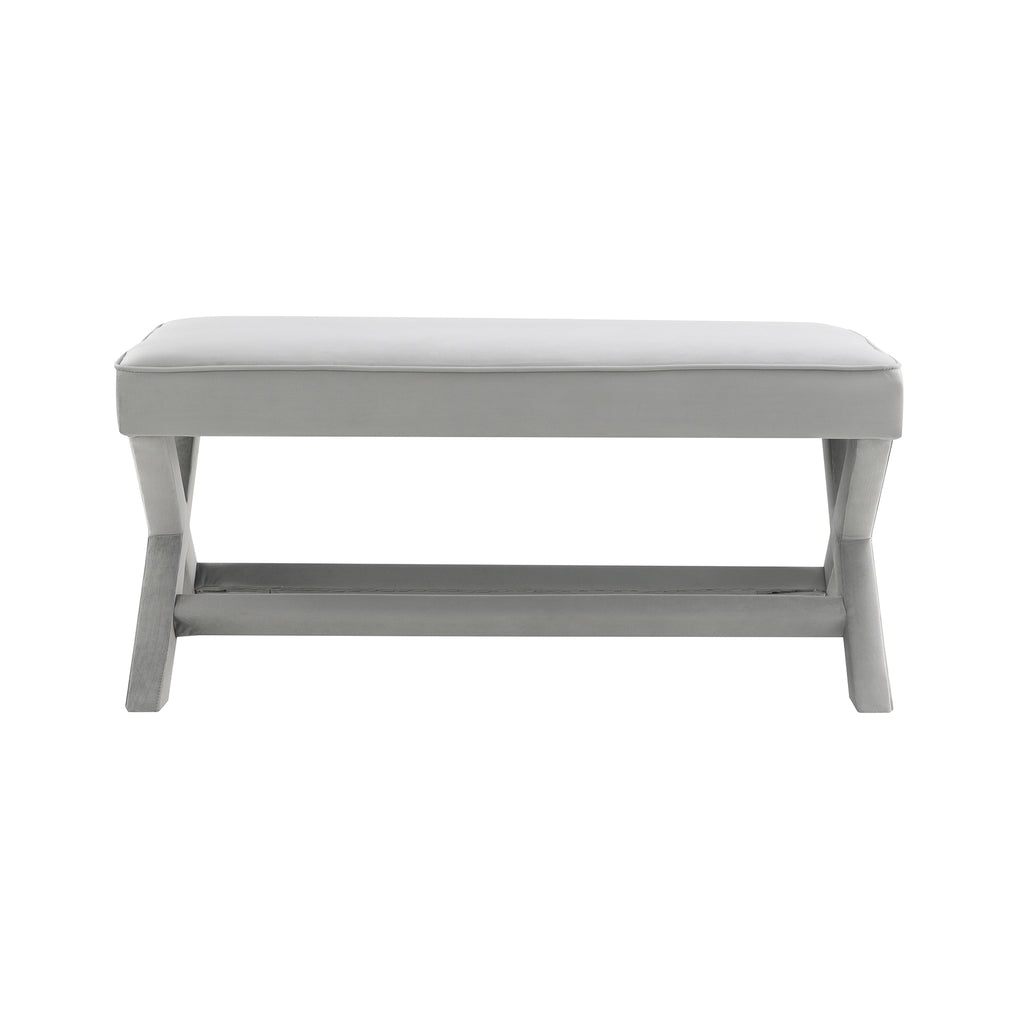 Comfort Double Bench Upholstered in Velvet Fabric
