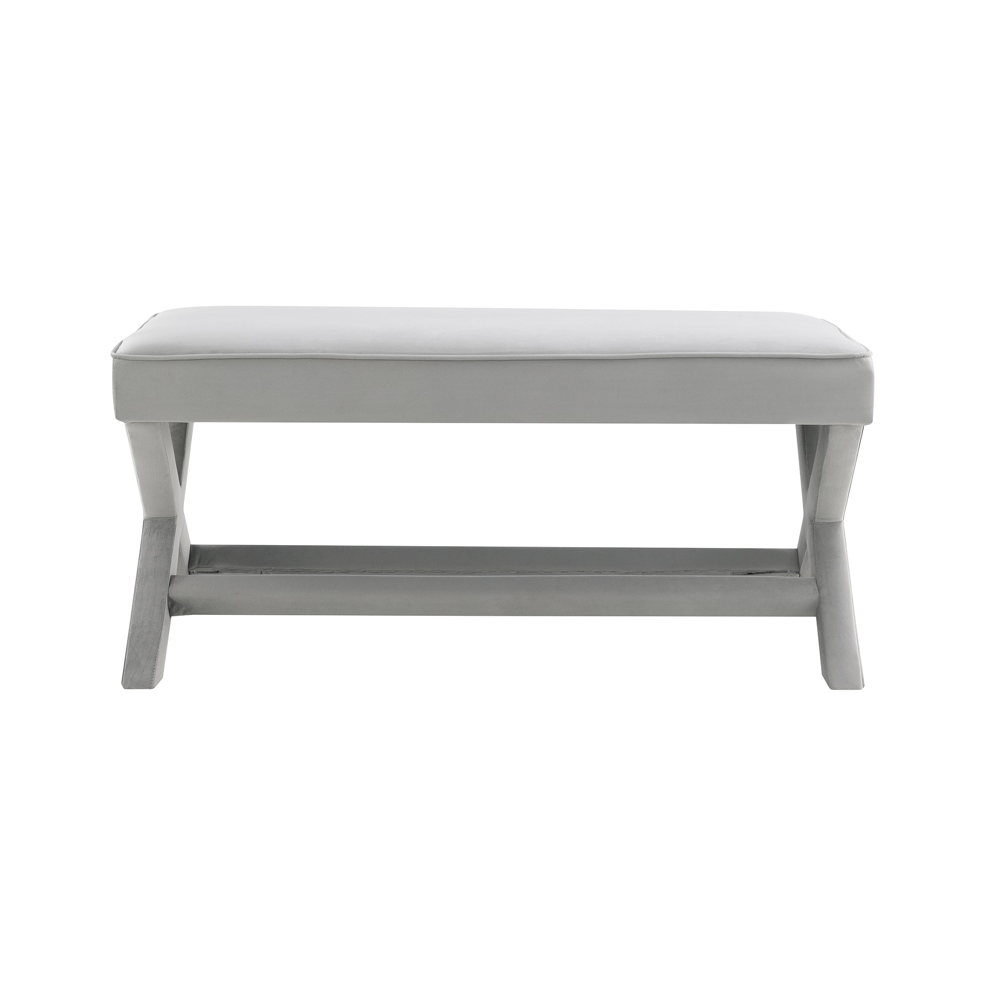 Comfort Double Bench Upholstered in Velvet Fabric
