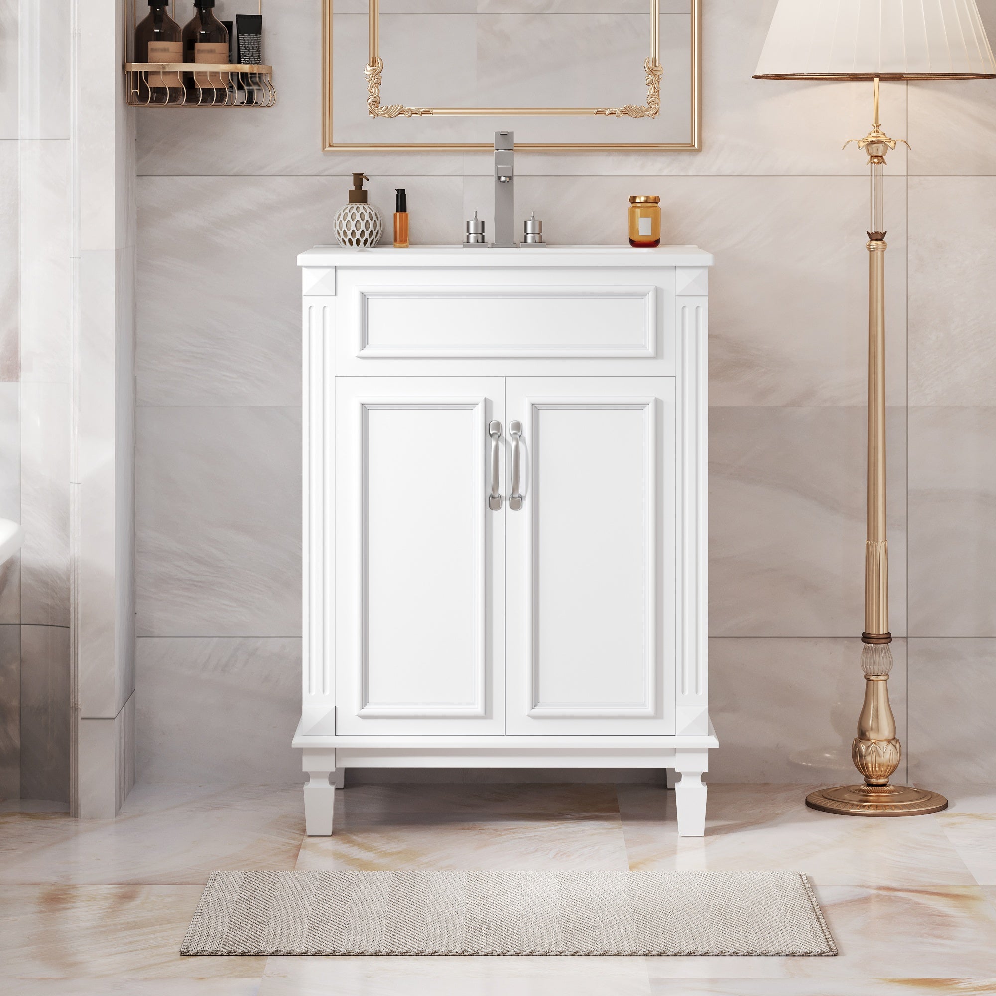 24" Bathroom Vanity with Top Sink