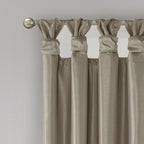 Twist Tab Total Blackout Window Curtain Panel Pewter 50x84"