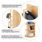 Multifunctional Full Length Mirror with Hook Storage Rack