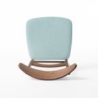 Set of 2 Dining Chairs - Upholstered Seat, Rubberwood Legs, Walnut+Mint