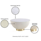Anderson Sintered Stone Top Upholstered Coffee Table