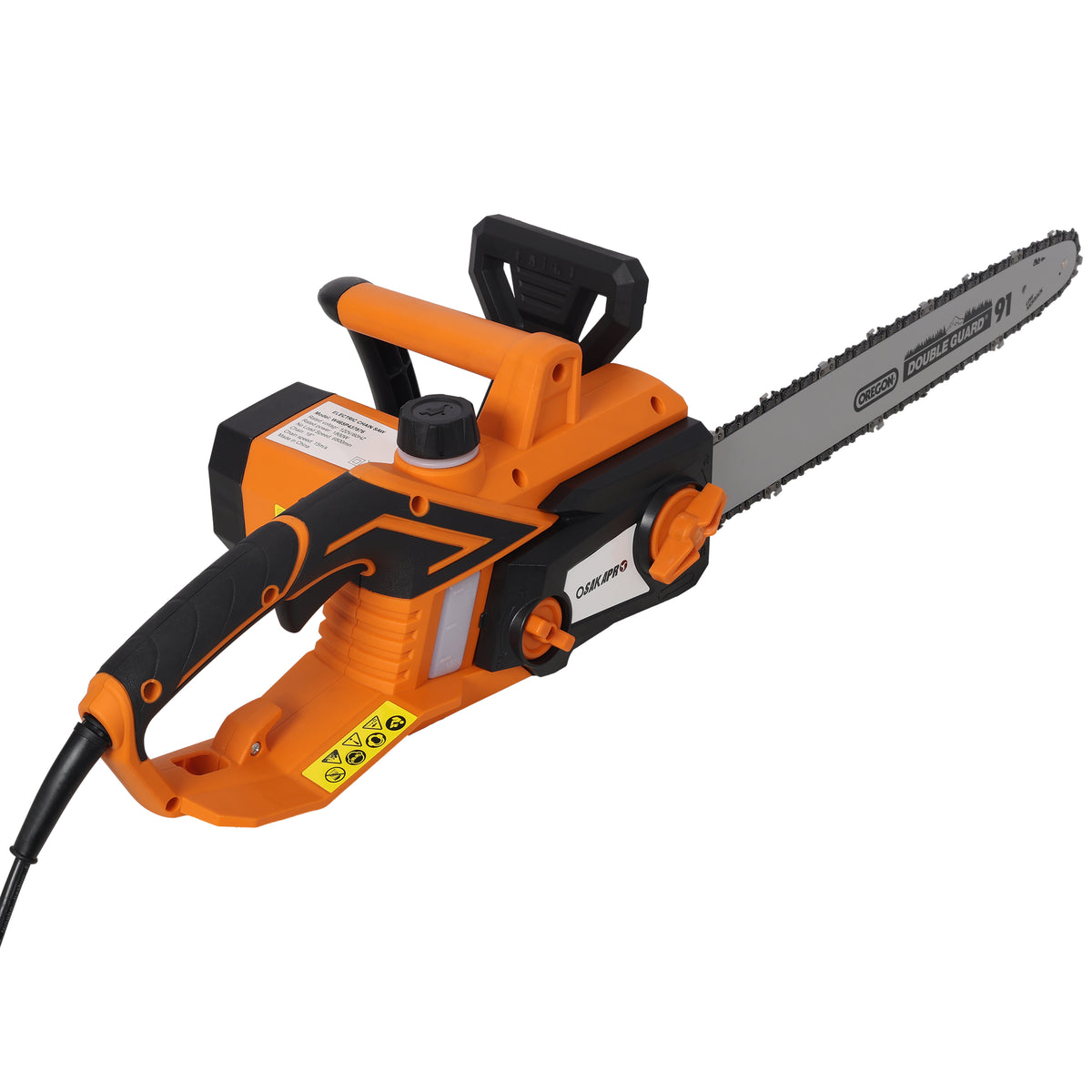 18 Inch Electric Chainsaw, with Quick Chain Adjustment Knob ,120V 60Hz Power Chain Saw with Oregon Bar and OregonChain, for Wood Cutting Tree Trimming