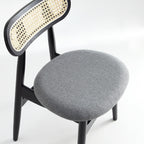 Colbert Cane Back Wood Upholstered Dining Chair