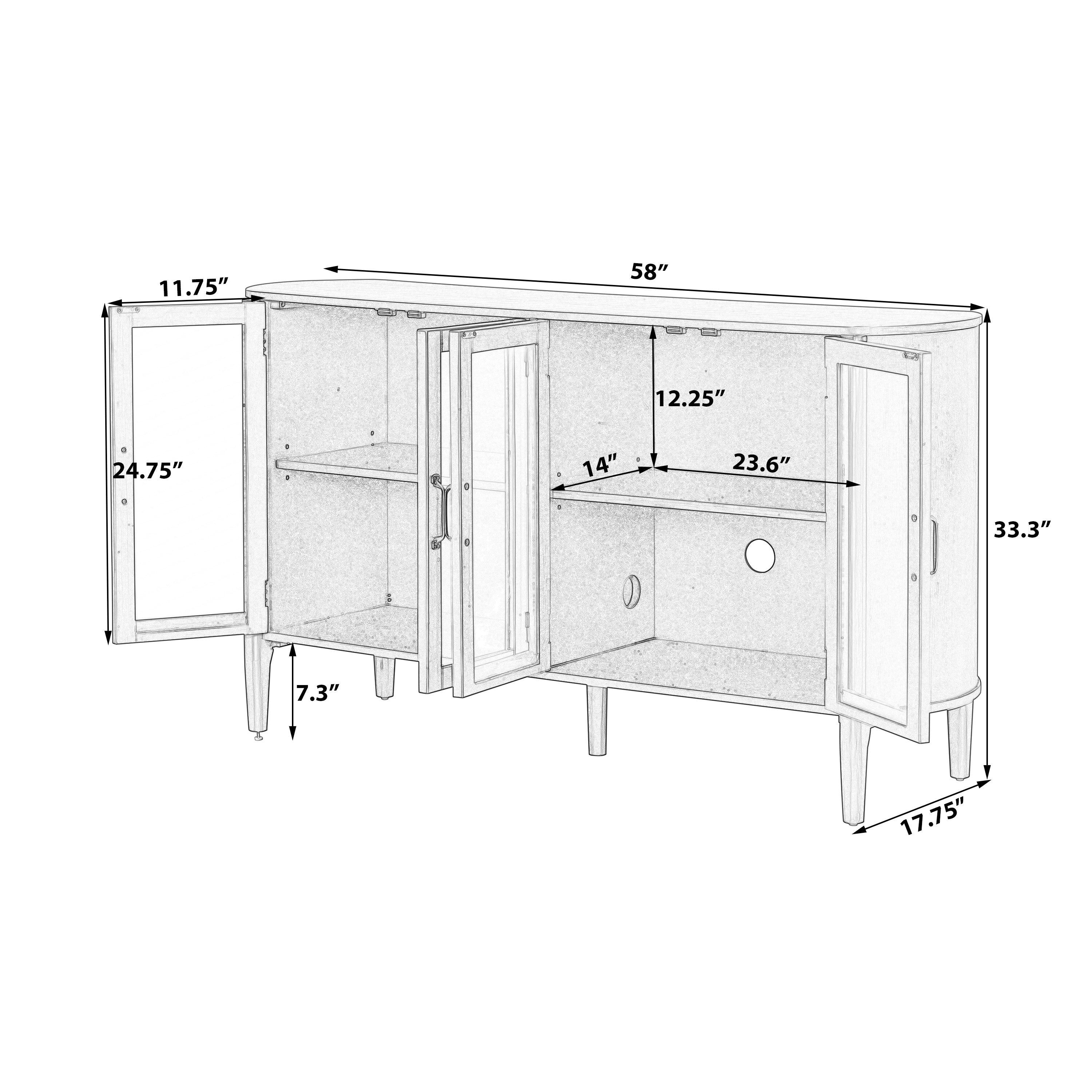 Stylish Large Storage Cabinet