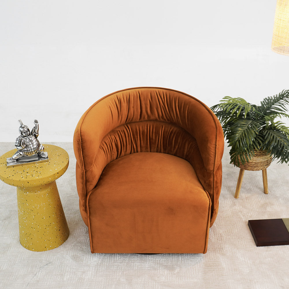 Walden Swivel Chair - Burnt