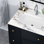 31 Inch Carrara Marble Vanity Top with Undermount Sink