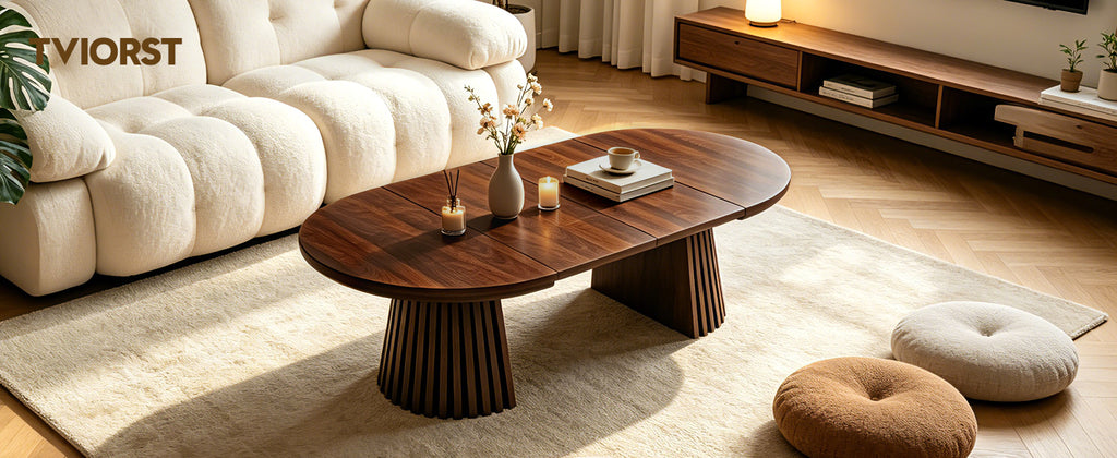 Flexible Round Wooden Coffee Table
