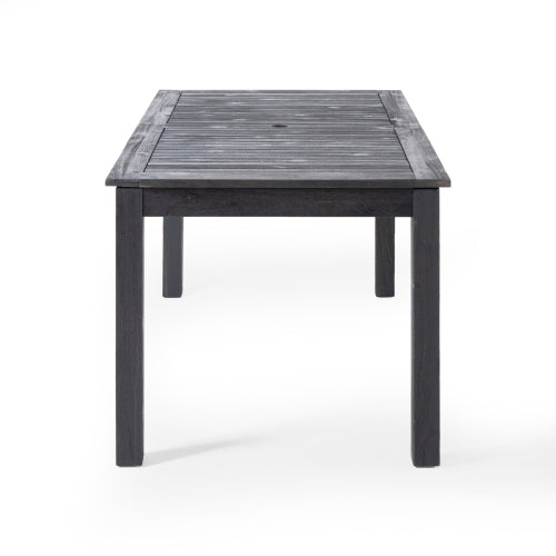 Outdoor Acacia Wood 7 Piece Expandable Dining Set