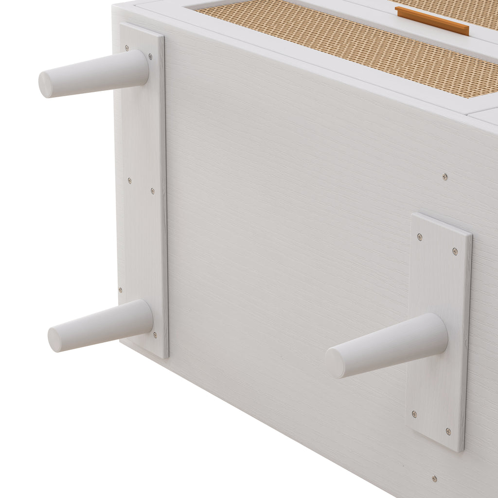 51.18"6-Drawers Rattan Storage Cabinet