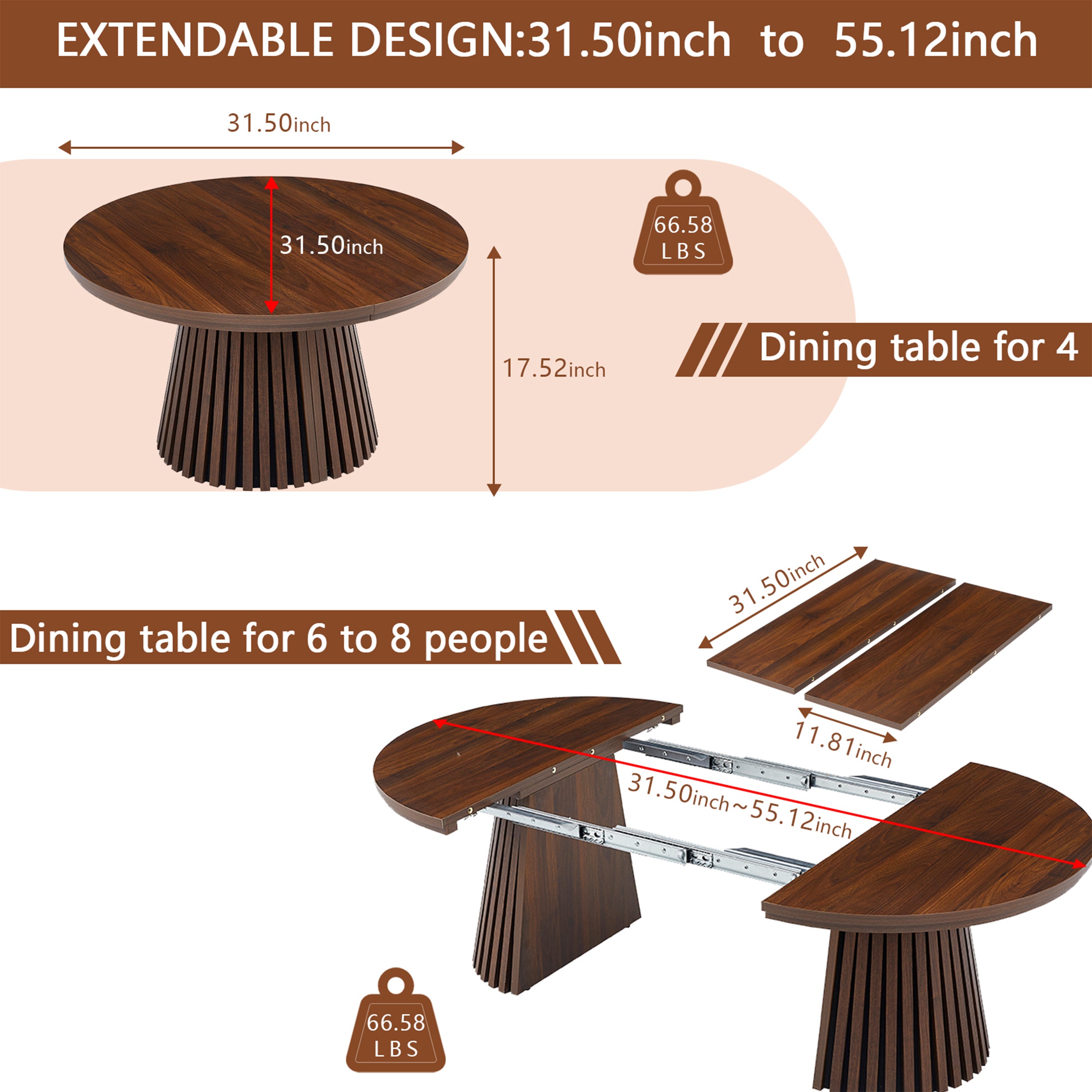 Flexible Round Wooden Coffee Table