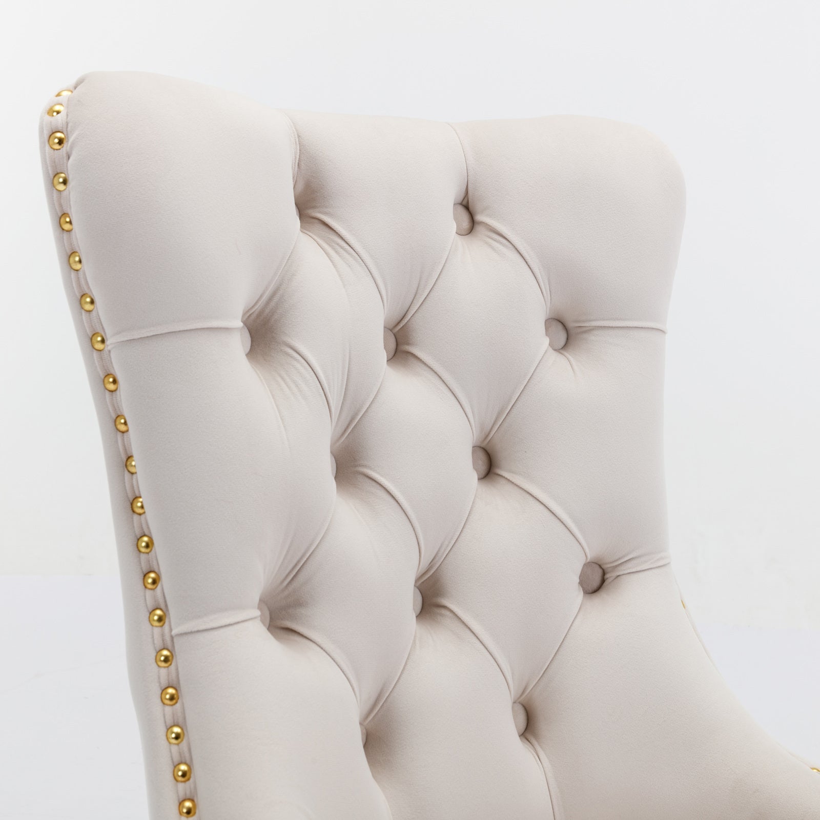 Nikki Collection Modern Tufted Velvet Upholstered Dining Chairs - Set of 2