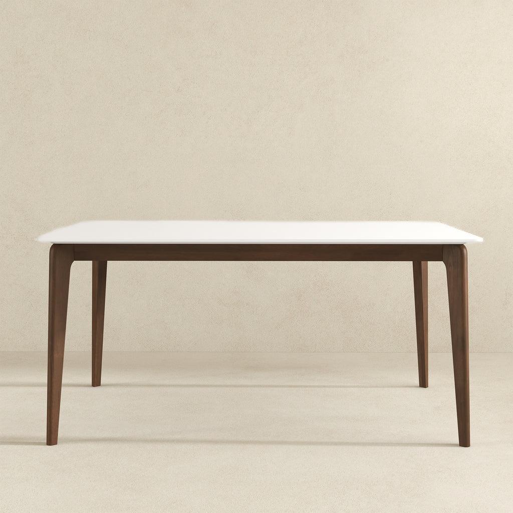 Lindsey Mid-Century Modern Solid Wood Dining Table