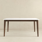 Lindsey Mid-Century Modern Solid Wood Dining Table