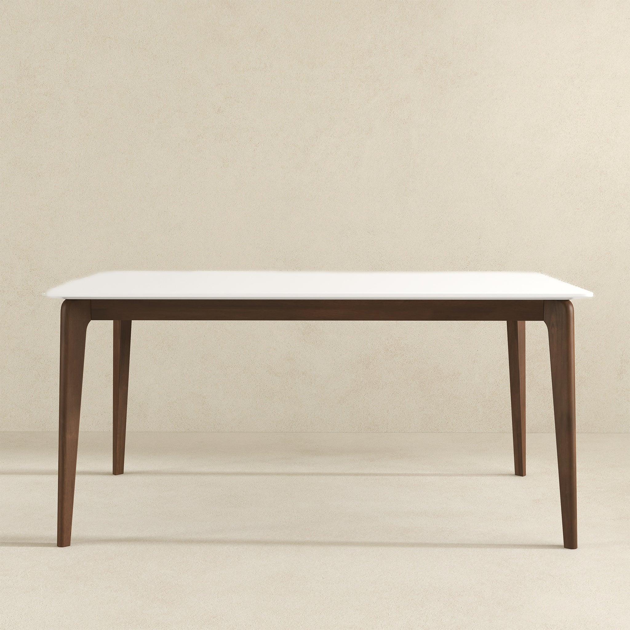 Lindsey Mid-Century Modern Solid Wood Dining Table