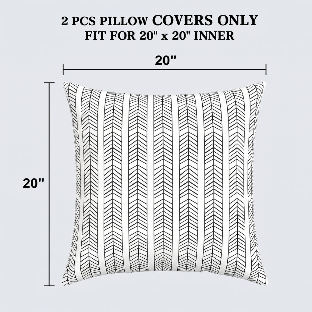 2 Pack Outdoor Lumbar Pillow Covers