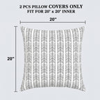 2 Pack Outdoor Lumbar Pillow Covers