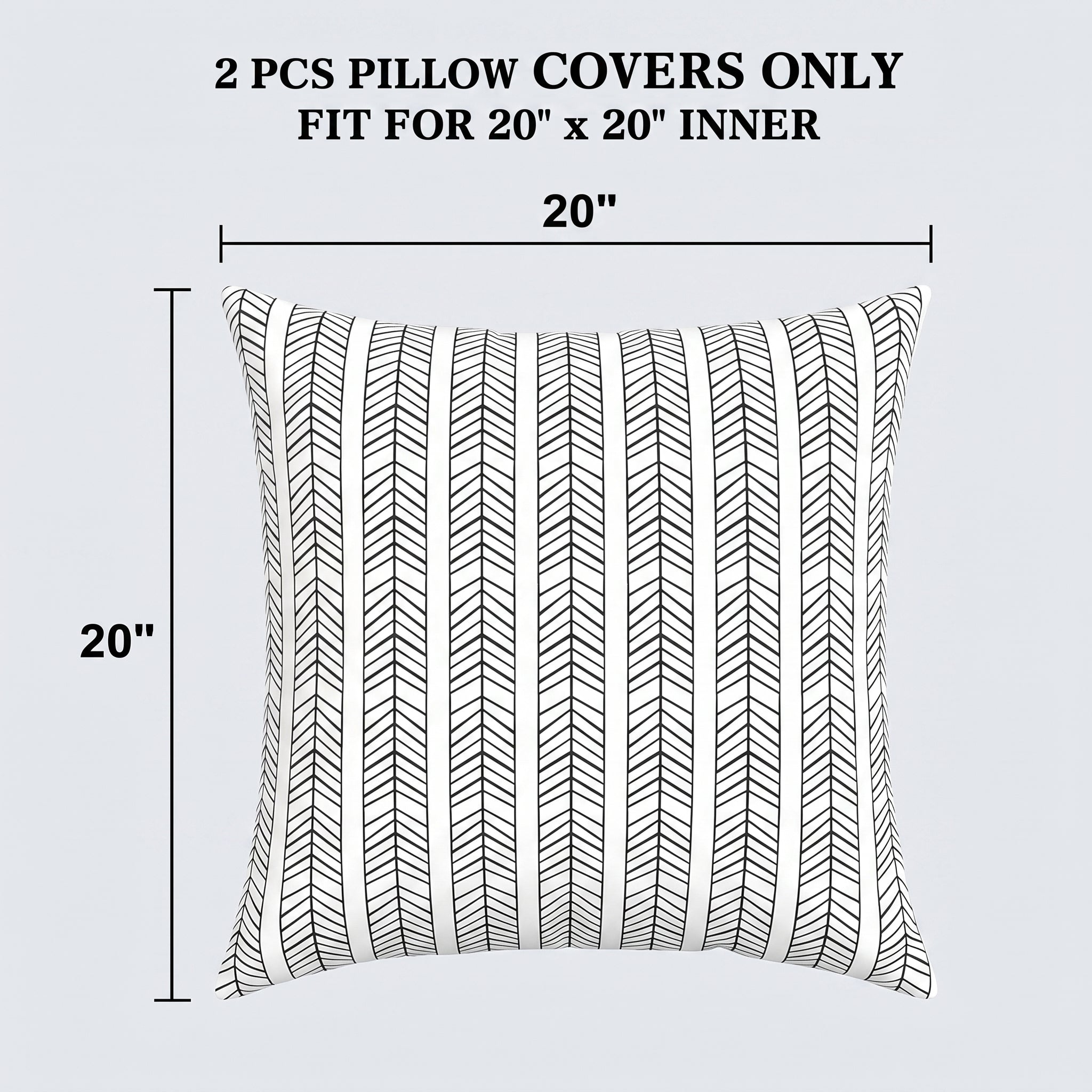 2 Pack Outdoor Lumbar Pillow Covers