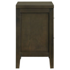Clement Dark Cocoa 2-Drawer Nightstand Bedside Table