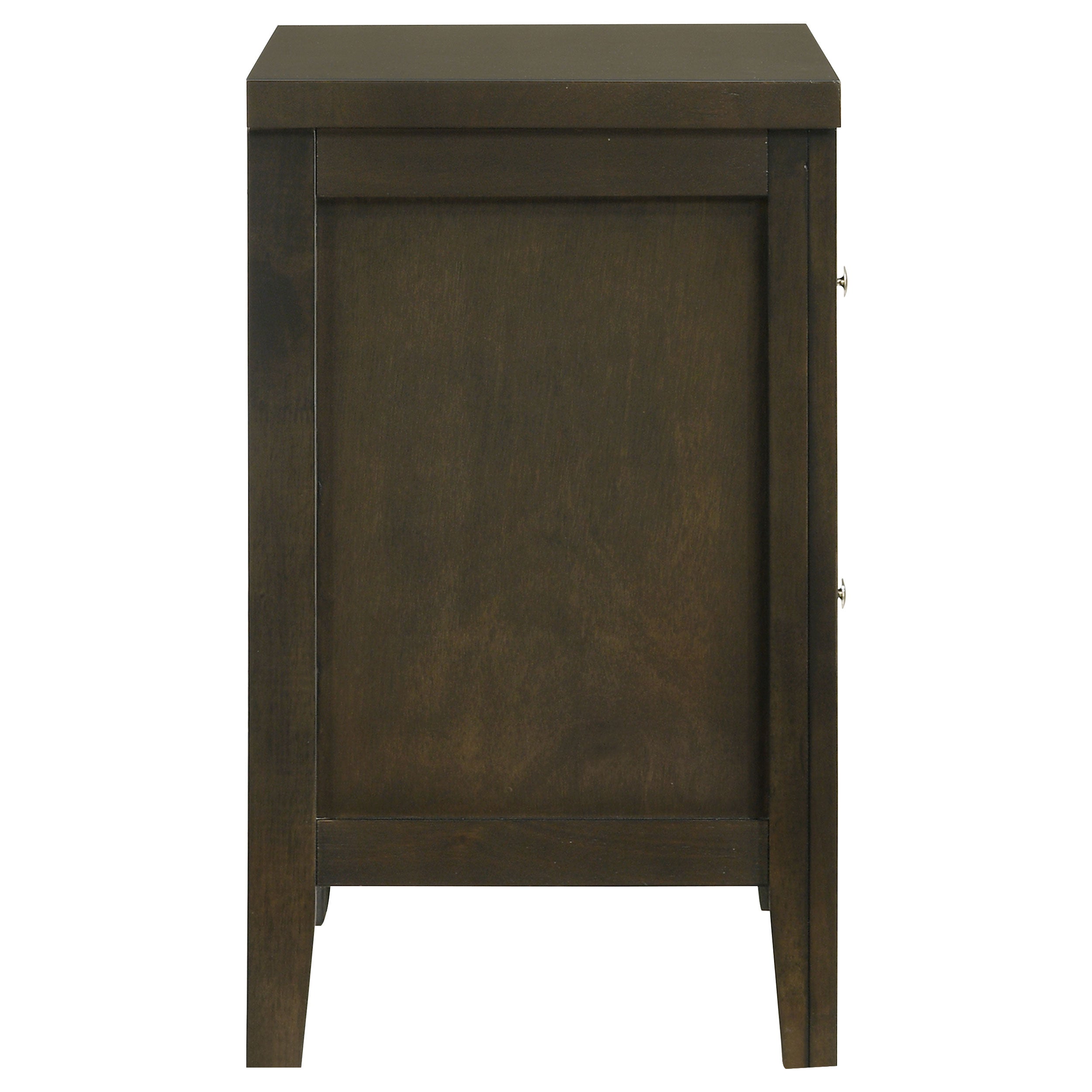 Clement Dark Cocoa 2-Drawer Nightstand Bedside Table