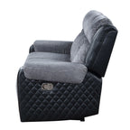 Alicia Grey/Black Reclining Sofa