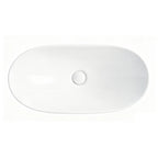 White Oval Ceramic Vessel Sink