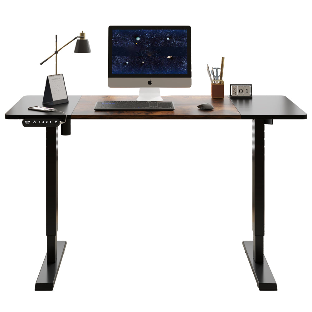 55"×24" Black & Rustic Standing Desk
