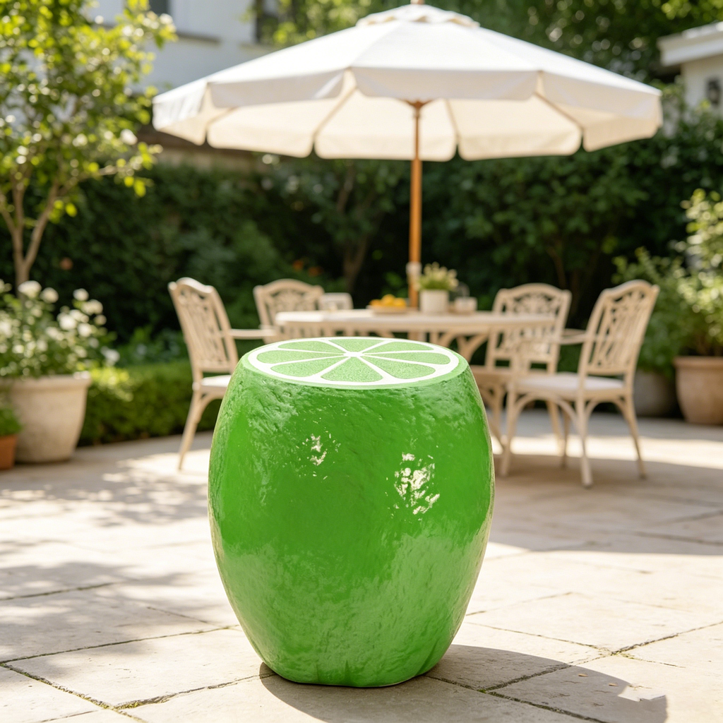 14.17" High Novelty Lime Stool