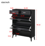 Large Size Shoe Cabinet - Modern Tipping Bucket Organizer