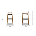 Sven 30" Modern Minimalist Low Back Wood Barstool