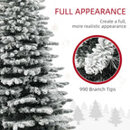 6.5ft Snow Flocked Artificial Christmas Tree