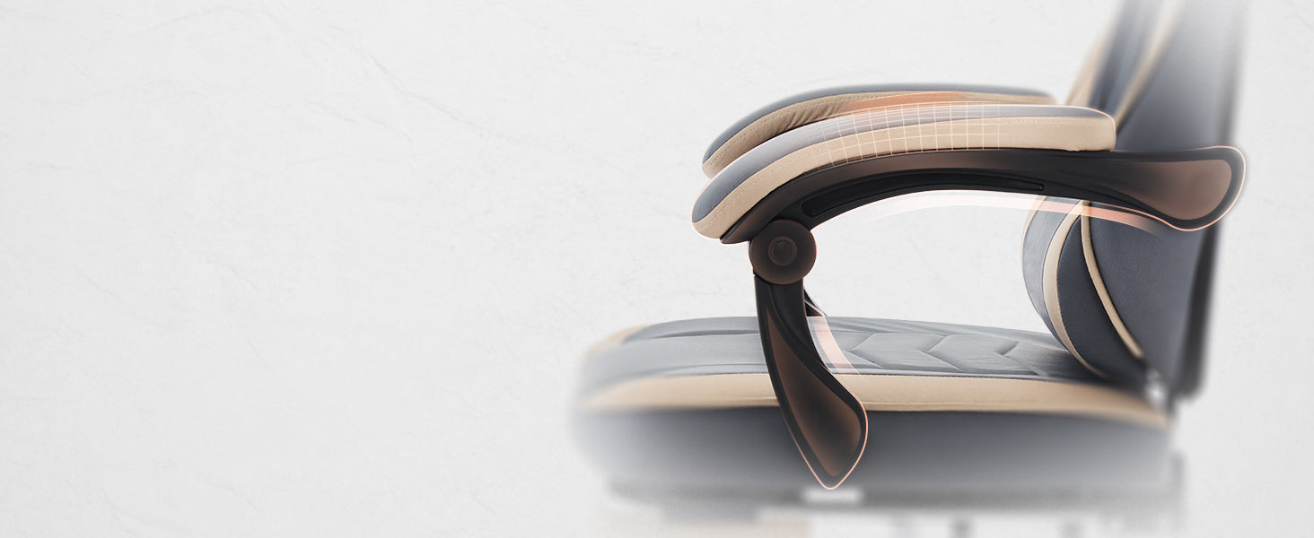 Ergonomic Gaming Chair with Footrest and Massage Lumbar Support