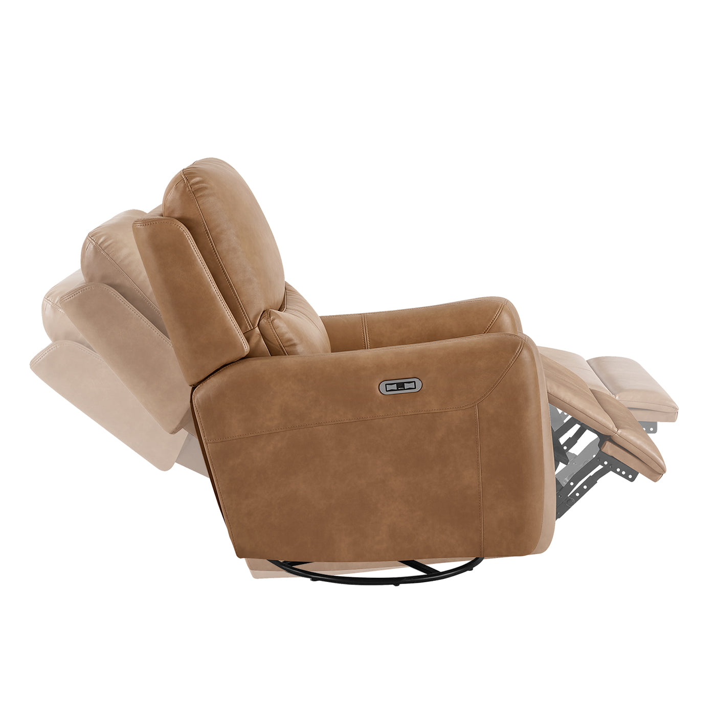 Dublin 30" Swivel Power Recliner Arm Chair - Saddle