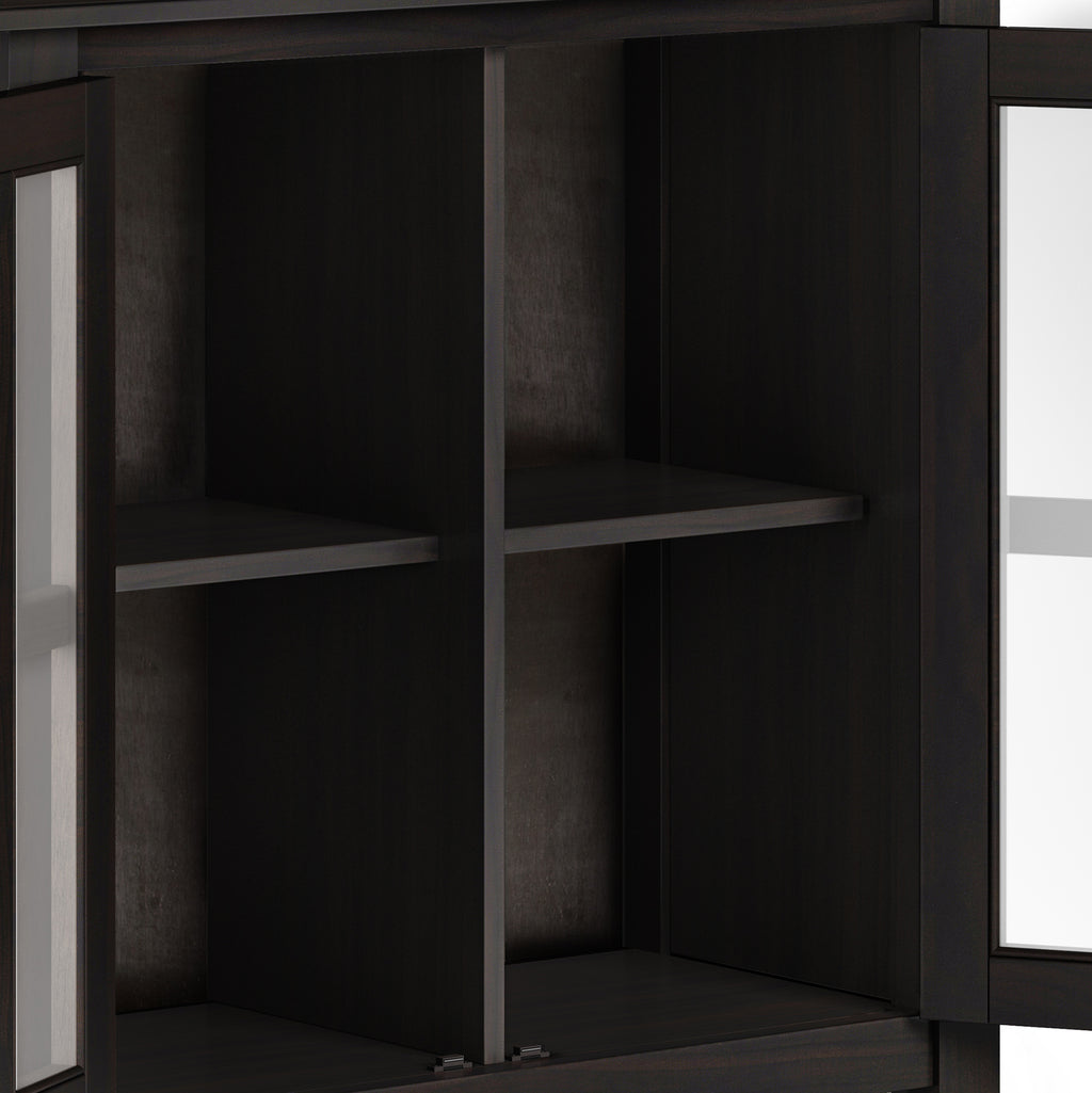Artisan 30 Inch Wide Solid Wood Low Storage Cabinet in Hickory