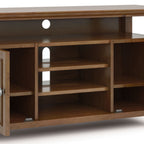 Amherst 54 Inch Wide Solid Wood TV Stand in Medium Saddle