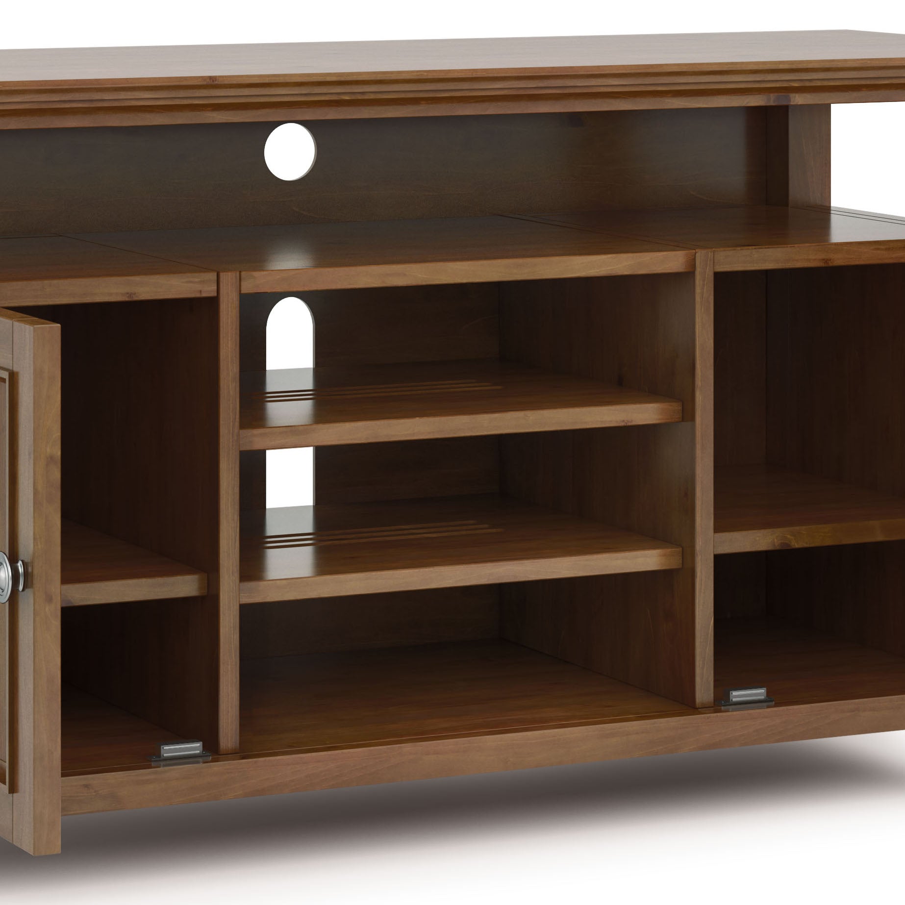 Amherst 54 Inch Wide Solid Wood TV Stand in Medium Saddle