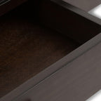 Cosmopolitan 42 Inch Wide Solid Wood Coffee Table in Mahogany