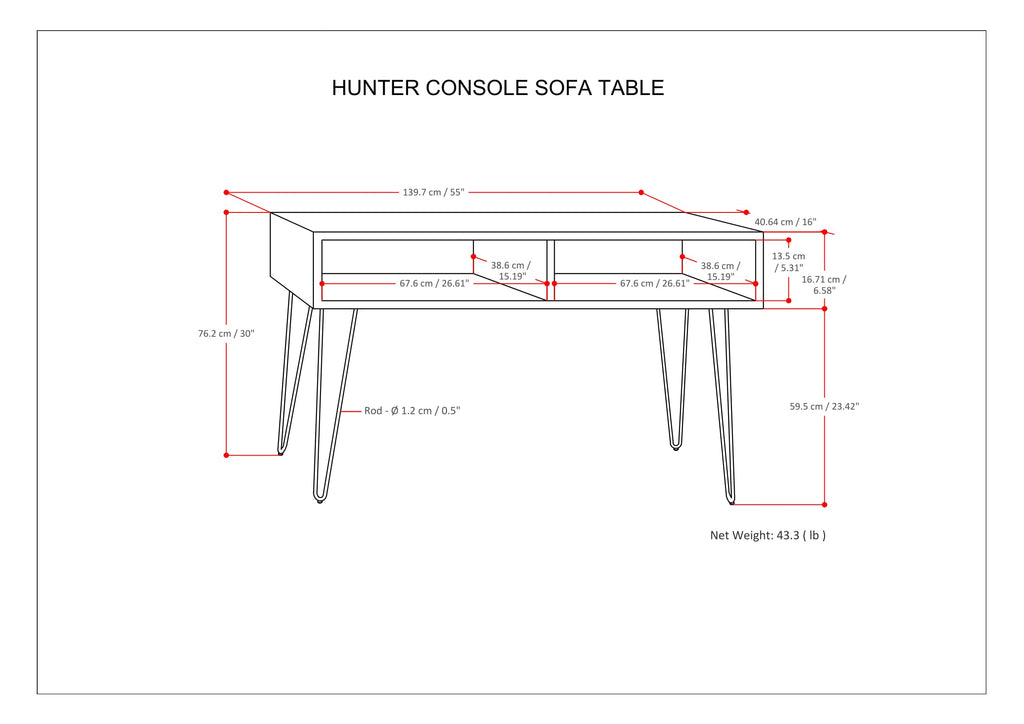 Hunter Console Sofa Table