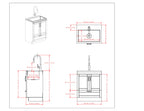 Reed Deluxe 28" Laundry Cabinet with Pull-Out Faucet and Stainless Steel Sink