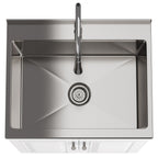 Darwin Deluxe 24" Laundry Cabinet with Pull-out Faucet and Stainless Steel Sink