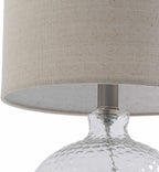 Enetai Glass White Table Lamp